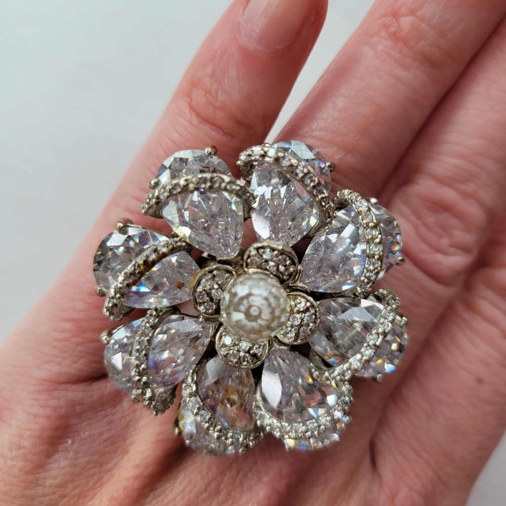 Unbranded Costume Flower Statement Ring